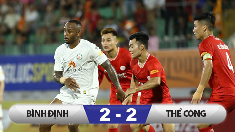 Kết quả Bình Định 2-2 Thể Công Viettel: Màn ra mắt ấn tượng của HLV Trần Minh Chiến